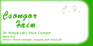 csongor haim business card